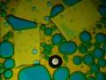 yellow and blue oil wheel