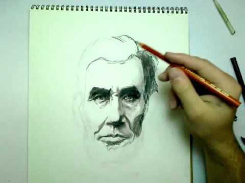 how to draw abraham lincoln