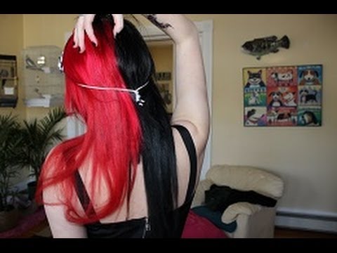 how to dye red hair black