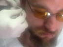 8 GAUGE LOBE PIERCING