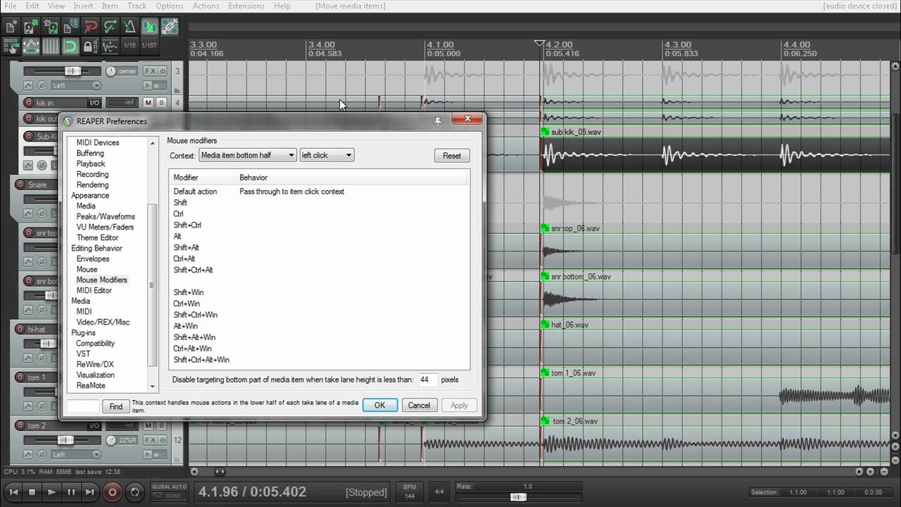 reaper v5 display master volume reaper v5 display master volume
