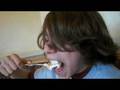 eating the birth day cake - i am not creative enough right now and i don't care