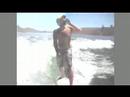 Drinkin a Bud light Wakesurfing at Berryess