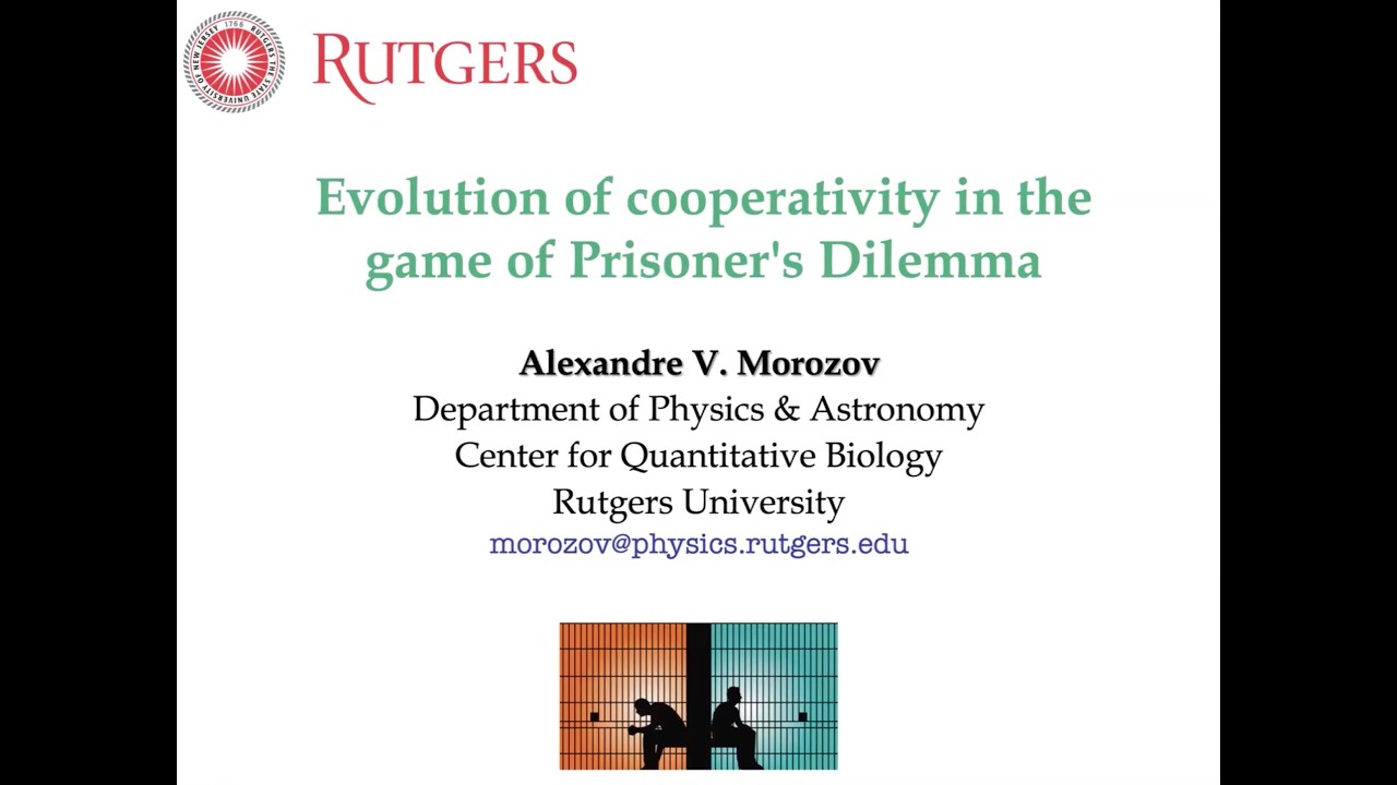 "Evolution of cooperativity in the game of Prisoner's Dilemma" by Alexandre V. Morozov