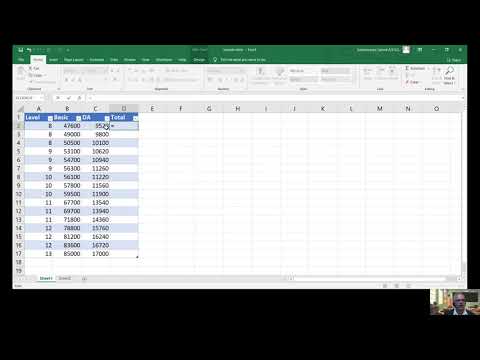 Table in EXCEL