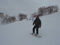 Niseko Higashiyama skiing down towards the gondola