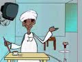 sudani cartoon singing with his hubbly bubbly