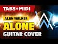Alan Walker - Alone (How to Play on Fingerstyle Acoustic Guitar (Cover with TABS)