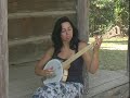 Mean Mary playing a fast banjo rendition of Cripple Creek on her Deering Goodtime openback. This video was shot on the steps of a long cabin at Chickasaw State Park in West Tennessee. To learn more about Mean Mary, find out where she's playing, and purchase cds & downloads please visit meanmary.com.