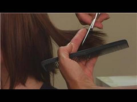 how to trim long hair with scissors