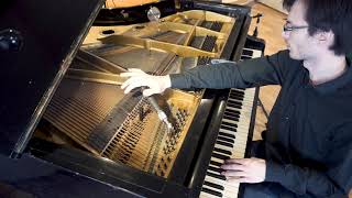 The FIRST TUNING of my grand piano after 51 years - 424Hz to 440Hz
