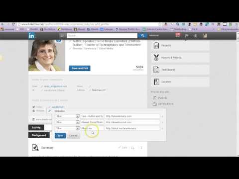 how to provide a link to your linkedin profile
