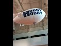Hobby Hobby RC blimp flown at The Hobby Show in Toronto.