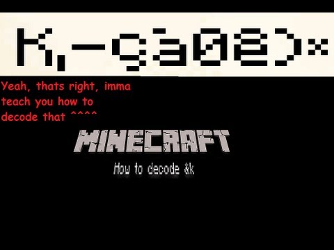 how to use &k in minecraft