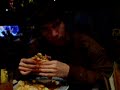 I eat a big burger at Rainforest Cafe in Minnisota. I eat a big burger at Rainforest Cafe in Minnisota.