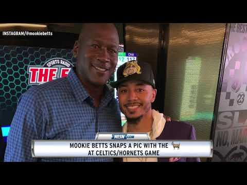 Video: Mookie Betts Snaps A Pic With The GOAT, Michael Jordan