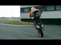 Rok Bagoros stunt training in pre-season with KTM Duke 125 / Ktm Duke 125 Stunt 2011
