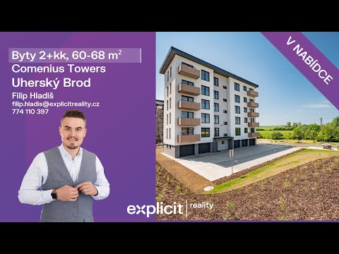 Video Prodej novostaveb bytů v developerském projektu 2+kk 82 - 91 m², Comenius Towers - Uherský Brod, okr