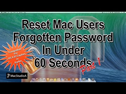 how to reset password on mac