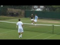 Wimbledon 2009 - Andy Murray playing soccer tennis on Wimbledon practice courts- Johan Kriek filming