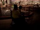 My Aunt riding a cart at Cabelas