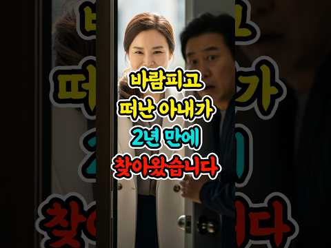 바람피고 떠난 아내가 2년만에 다시 찾아왔습니다 #사연 #실화사연 #가족이야기 #시니어스토리 #이혼이야기  #shorts