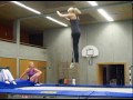 Rückwärts-Salto mit Zeitlupe "fast" gestreckt. Trampolin TSV Bischofsheim/Rhön