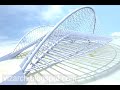 Calatrava Olympic Velodrome Roof: HDRI Render in Cheetah3D