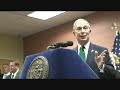 Michael Bloomberg discussing the economy and term limits, during a May 28, 2009 press conference in Queens.