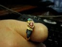 Pink Sapphire and Opal Inlay Ring - SALE Pink Sapphire and Opal Inlay Ring - SALE