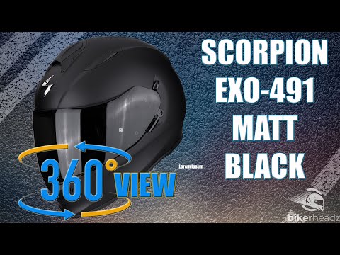 Scorpion EXO 491 Matt Black Full Face Helmets - SKU 75048100102XL