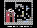 finally, an actual boss battle. druidle has a set attack pattern where he counts to three then shoots a line of flame out of his staff. this flame snakes through the same certain path towards the right between the stone blocks and jars each time. you can't move while the flame is in motion. of course i forget the pattern on my first attempt. thankfully, this stage is unlimited in its retries like any other. once you get the rhythm of his attacks down and learn the proper hiding places, this is actually pretty easy. and you can let druidle do some of the work for you. you can actually stack four blocks and hit him four times in a row, also. am i the only one that considers it poetic justice that i used druidle's own flames to cut ice into blocks to defeat him? and the end of his dying speech is so much reminiscent of zeromus from final fantasy iv and other 