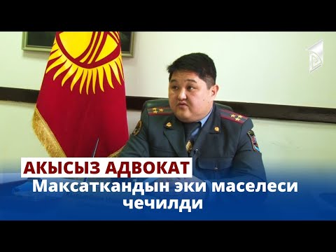 Максаткандын эки маселеси чечилди \\ Акысыз адвокат