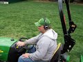 this john deere 2320 cuts grass great with a 54d deck with mulching kit what an awesome job !