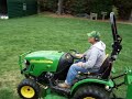 this john deere 2320 cuts grass great with a 54d deck with mulching kit what an awesome job !