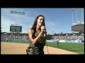 JESSICA LOWNDES sings God Bless America @ the Dodgers