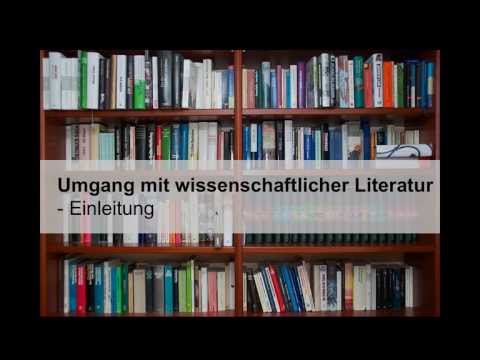 Wissenschaftliche Literatur - Einleitung (1)