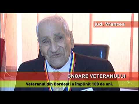 Un veteran din Bordești, județul Vrancea, ajuns la vârsta centenarului