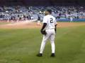 Jeter warming up