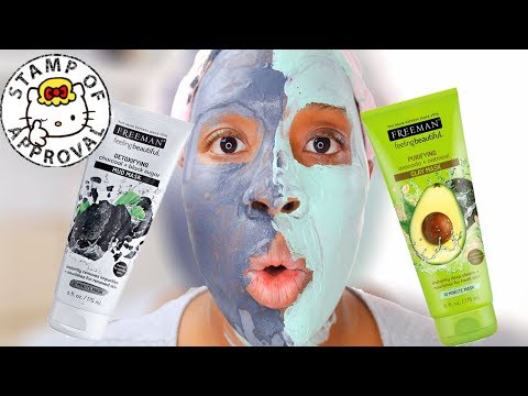 Freeman Charcoal and Black Sugar MUD Mask vs. Freeman Avocado & Oatmeal Clay Mask! REVIEW