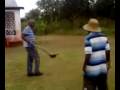 Two old Jamaican men fighting
