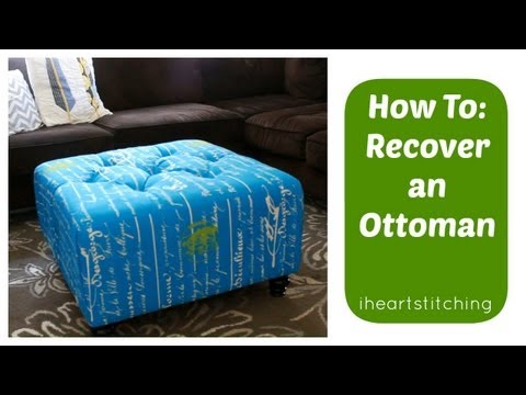 how to recover ottoman no sew