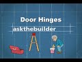 tim carter, from askthebuilder.com, shows you how to install a door hinge like a pro.