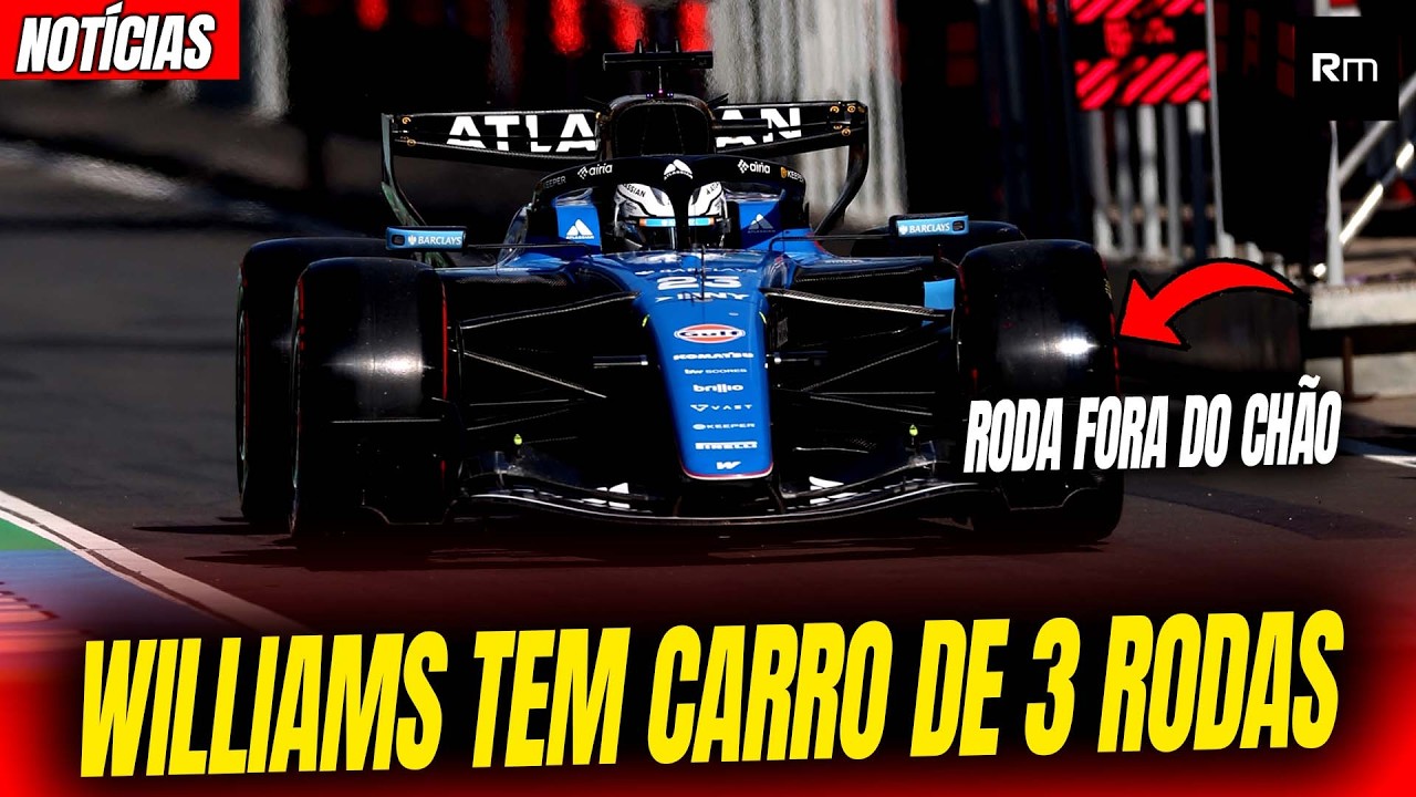 WILLIAMS FICA COM '3 RODAS' DURANTE A CORRIDA / BYD F1 / VCARB / AUDI / CADILLAC #f1