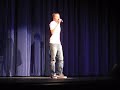 he did an amazing job! we are so proud of him. he is only 15. its so funny cause everytime i see him perform, i get so nervous like im the one on stage. this is a completely goof-ball awkward kid off stage, but on-stage he is in complete control. amazing to watch this.