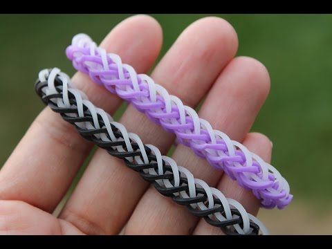 french braid - Superleuke variatie op de Fishtail armband! Ontworpen door TustorialsByA. Gemakkelijk om te maken en je hebt aan 2 pinnen genoeg dus kan op je loom, Monstertail, mini loom, vingers, vork etc....