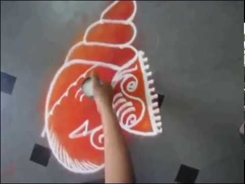 how to draw rangoli