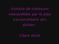 EXTRAITS de chansons interpr�t�es par claire