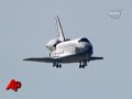 endeavour and its seven astronauts back on earth after a 16-day home makeover trip to the international space station.  the shuttle's landing was diverted to calif. by stormy weather at the primary landing strip in florida. (nov. 30)