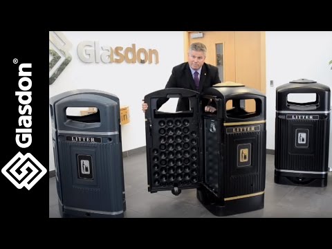 Glasdon UK | product demonstration | Glasdon Jubilee™ litter bin